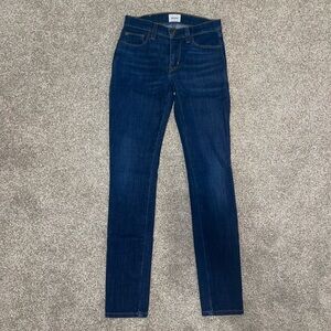 Hudson Mid Rise Nico Super Skinny Dark Blue Jeans
